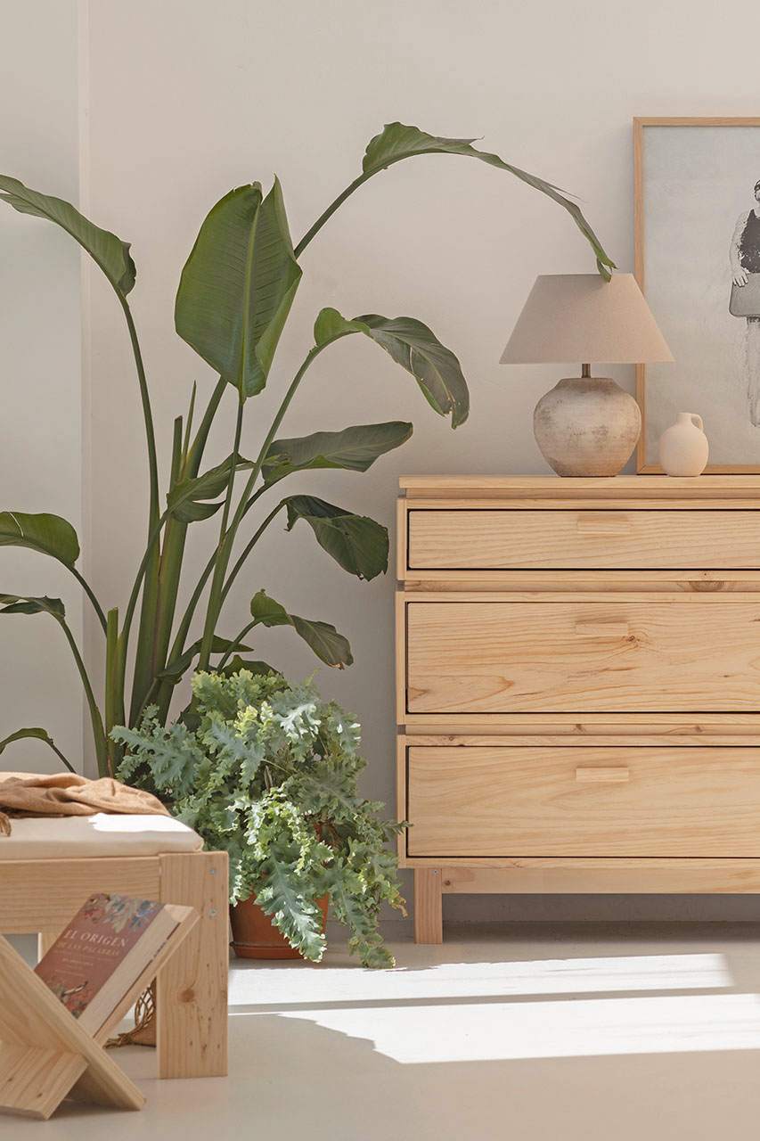 Imagen de ambiente 1 para:Cómoda grande de madera natural